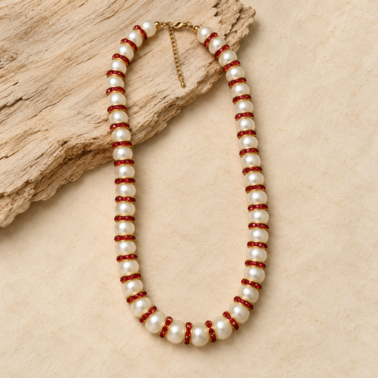 Crimson Pearl Necklace