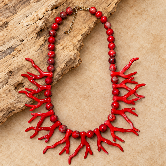 Crimson Coral Necklace