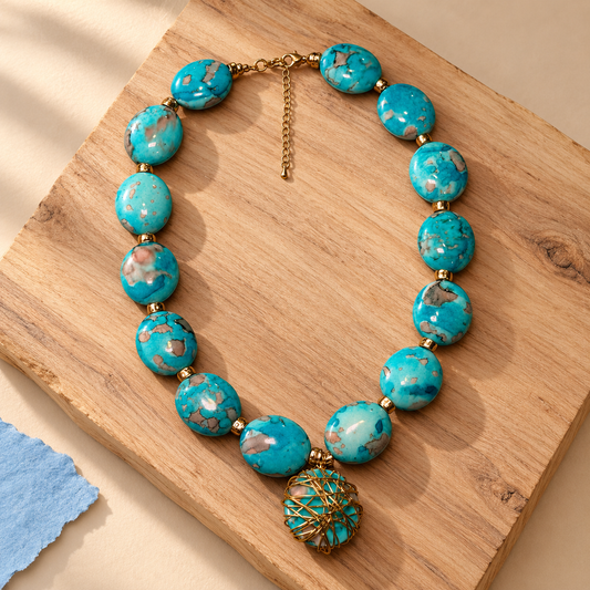 Turquoise Orbit Necklace